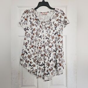 Floral Print Women's Top Small